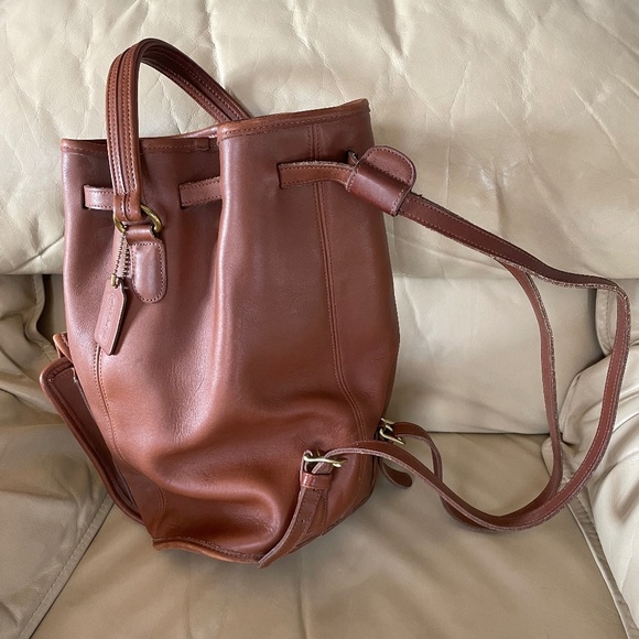 Coach Brown Leather Backpack main image 5